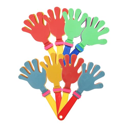 LABRIMP 8 Stück Teiliges Bunte Kunststoff Handklapper Geräuschmacher für Sportveranstaltungen Geburtstagsfeiern Langlebig Robust Vielseitig Einsetzbar Partyzubehör von LABRIMP