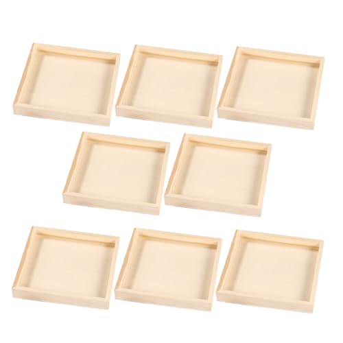 LABRIMP 8 Stück Teiliges Holztablett für Puzzles Unbehandelte Rechteckige Puzzle-Organizer aus Holz Professionelle Flachheit für Detailgetreue Puzzleverbindung Fördert Räumliche von LABRIMP