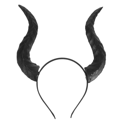 LABRIMP Abnehmbares Hörner Stirnband für Halloween und Karneval Elastisches Haarband Leichtes Pu-material Flexible Passform für Männer und Frauen Cosplay Party Zubehör von LABRIMP
