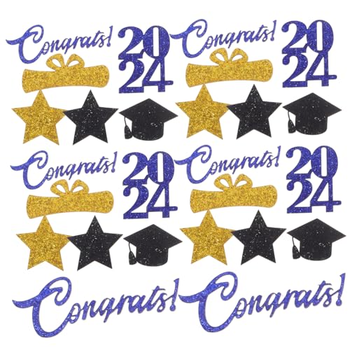 LABRIMP Abschluss Konfetti Set Tischdeko für Graduation Bunte Streudeko mit Glücksmotiven für Party Einladungen Scrapbooks und Diy Projekte von LABRIMP