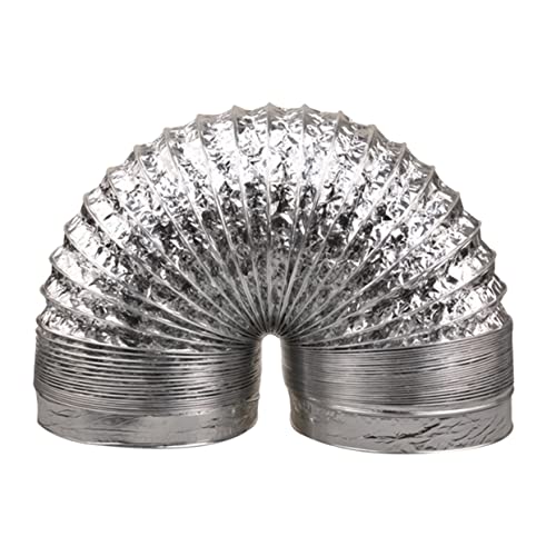 LABRIMP Aluminium Folien Schlauch Abluftschlauch für Hvac Ventilation Hochtemperaturbeständiger Flexibler Ventilatorrohr mit Feuerfestem Aluminium für Küchen Badezimmer und Gewächshäuser von LABRIMP