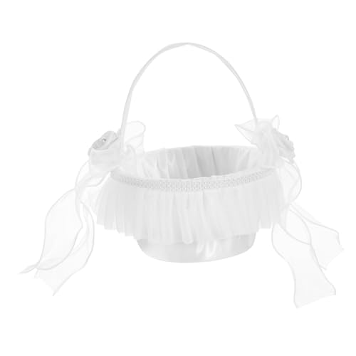 LABRIMP Blumenmädchenkorb Hochzeit aus Spitze Romantischer Hochzeitskorb mit Handgriff Leicht und Tragbar für Hochzeiten und Feiern Dekorativer Blumenkorb mit Eleganten Details Weiß LABRIMP Blumenmädchenkorb Hochzeit aus Spitze Romantischer Hochzeitskorb mit Handgriff Leicht und Tragbar für Hochzeiten und Feiern Dekorativer Blumenkorb mit Eleganten Details Weiß von LABRIMP