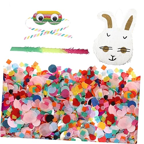 LABRIMP Bunte Kaninchen Piñata Set mit Leichtem Pinata Schläger und Augenmaske für Geburtstags und Duschparty Spiele Partyzubehör für Jungen und Mädchen LABRIMP Bunte Kaninchen Piñata Set mit Leichtem Pinata Schläger und Augenmaske für Geburtstags und Duschparty Spiele Partyzubehör für Jungen und Mädchen von LABRIMP