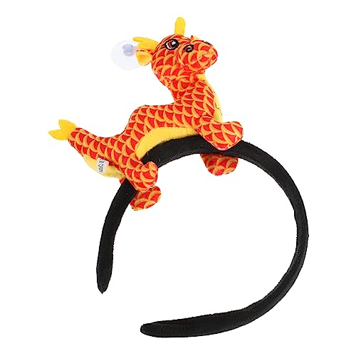 LABRIMP Chinesisches Neujahrs Haarband Plüsch Drache Kopfschmuck Cartoon Dragon Headband Partyzubehör und Erwachsene Festliche Verkleidung Zubehör LABRIMP Chinesisches Neujahrs Haarband Plüsch Drache Kopfschmuck Cartoon Dragon Headband Partyzubehör und Erwachsene Festliche Verkleidung Zubehör von LABRIMP