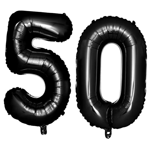LABRIMP Digitaler Aluminiumfolienballon Party Luftballons Zahlenballons Nummernballons schwarz Folienballons Jubiläumsballons von LABRIMP