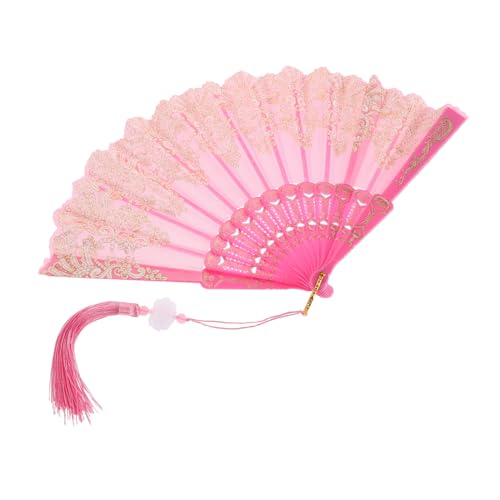 LABRIMP Eleganter Faltbarer Fächer für Damen Handfächer im Chinesischen Stil mit Wolkenmuster Leicht und Tragbar für Tanzaufführungen Hochzeiten und Feste Rosa mit Quasten LABRIMP Eleganter Faltbarer Fächer für Damen Handfächer im Chinesischen Stil mit Wolkenmuster Leicht und Tragbar für Tanzaufführungen Hochzeiten und Feste Rosa mit Quasten von LABRIMP