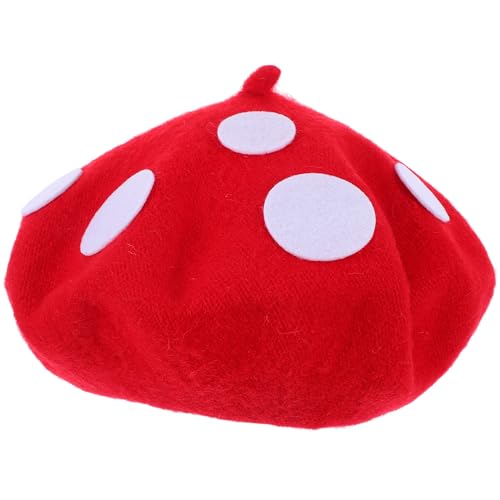 LABRIMP Fashionable Roter Pilzhut für Mädchen Neuheit Kopfbedeckung für Partys Cosplay und Fotografie Bequemes Material für Verschiedene Anlässe LABRIMP Fashionable Roter Pilzhut für Mädchen Neuheit Kopfbedeckung für Partys Cosplay und Fotografie Bequemes Material für Verschiedene Anlässe von LABRIMP