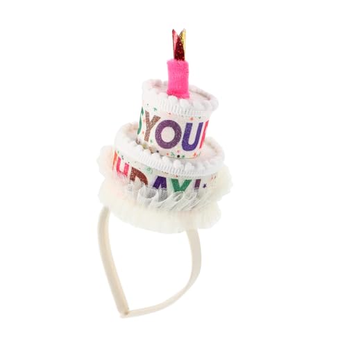 LABRIMP Geburtstag Haarreif Kuchenform Weiß Leichter Partyhut und Fotoaccessoire für Damen Bequemes Langlebiges Stirnband zur Geburtstagsfeier Dekoration LABRIMP Geburtstag Haarreif Kuchenform Weiß Leichter Partyhut und Fotoaccessoire für Damen Bequemes Langlebiges Stirnband zur Geburtstagsfeier Dekoration von LABRIMP