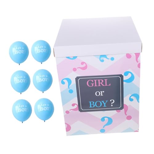 LABRIMP Gender Reveal Box Set mit Konfetti Ballons Blau Fragezeichen Box Shower Dekoration für Jungen oder Mädchen Einfache Montage Vielseitig Einsetzbar bei Babyparty und LABRIMP Gender Reveal Box Set mit Konfetti Ballons Blau Fragezeichen Box Shower Dekoration für Jungen oder Mädchen Einfache Montage Vielseitig Einsetzbar bei Babyparty und von LABRIMP