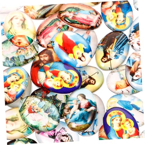 LABRIMP Glas-cabochons Jesus Muster Flach DIY Schmuck Selbermachen Anhänger Basteln Cabochon Schmuckzubehör für Halsketten Armbänder Ohrringe LABRIMP Glas-cabochons Jesus Muster Flach DIY Schmuck Selbermachen Anhänger Basteln Cabochon Schmuckzubehör für Halsketten Armbänder Ohrringe von LABRIMP
