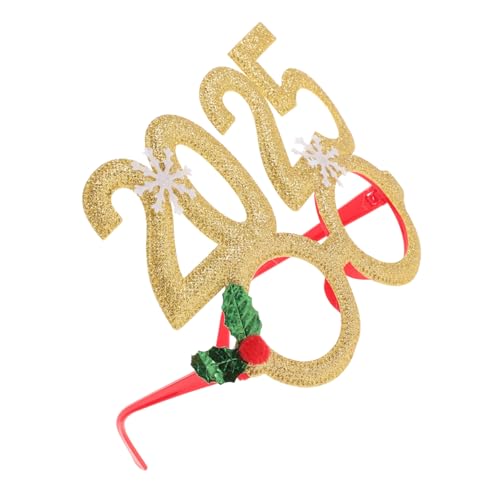 LABRIMP Goldene Partybrille Weihnachtsbrillen Foto Requisit Silvester Accessoires Frohes Neues Jahr Brillen Fasching Karneval Weihnachten Party Dekoration Wiederverwendbar LABRIMP Goldene Partybrille Weihnachtsbrillen Foto Requisit Silvester Accessoires Frohes Neues Jahr Brillen Fasching Karneval Weihnachten Party Dekoration Wiederverwendbar von LABRIMP