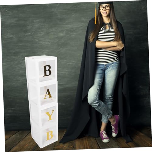 LABRIMP Graduationsparty Dekoration Ballonbox aus Transparentem PVC und Papier mit Buchstaben zum Bekleben Langlebige Abschlussfeier Deko Teilig Weiße Quadratische Ballonbox für Bunte LABRIMP Graduationsparty Dekoration Ballonbox aus Transparentem PVC und Papier mit Buchstaben zum Bekleben Langlebige Abschlussfeier Deko Teilig Weiße Quadratische Ballonbox für Bunte von LABRIMP