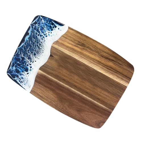 LABRIMP Großes Holz Schneidebrett aus Akazienholz mit Einzigartigem Harz Design Multifunktionales Küchenbrett für Gemüse Obst Robust Leicht zu Reinigen für Zuhause und Gastronomie LABRIMP Großes Holz Schneidebrett aus Akazienholz mit Einzigartigem Harz Design Multifunktionales Küchenbrett für Gemüse Obst Robust Leicht zu Reinigen für Zuhause und Gastronomie von LABRIMP