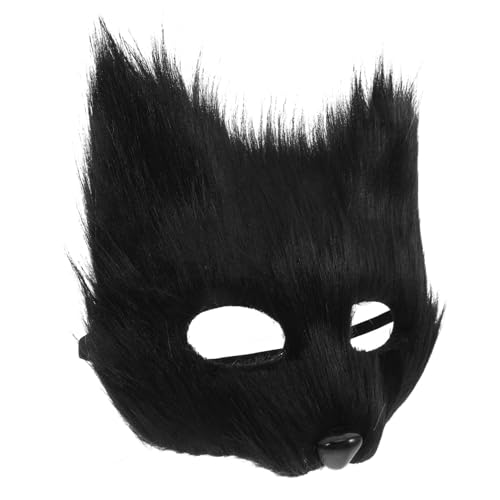 LABRIMP Halbgesichts Fuchs Maske Halloween Cosplay Tierkostüm Party Maske Auffälliges Design Bequeme Passform Einzigartiges Accessoire für Karneval Maskerade von LABRIMP