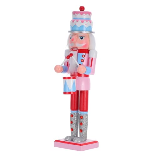 LABRIMP Handgefertigte Holz Holzfigur Nutcracker Soldier Rosa mit Detailreicher Gravur Traditionelle Weihnachtsdekoration für Festliche Tisch und Regalgestecke Vielseitig für LABRIMP Handgefertigte Holz Holzfigur Nutcracker Soldier Rosa mit Detailreicher Gravur Traditionelle Weihnachtsdekoration für Festliche Tisch und Regalgestecke Vielseitig für von LABRIMP