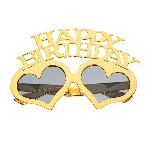 LABRIMP Happy Birthday Herz Sonnenbrille Dekorative Partybrille für Geburtstagsfeiern Accessoires für Erwachsene Leicht und Tragbar von LABRIMP