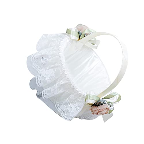 LABRIMP Hochzeitsblumenkorb mit Perlen und Schleife Dekorativer Blumenhalter für Blumenmädchen für Hochzeiten Tischdekoration und Besondere Anlässe LABRIMP Hochzeitsblumenkorb mit Perlen und Schleife Dekorativer Blumenhalter für Blumenmädchen für Hochzeiten Tischdekoration und Besondere Anlässe von LABRIMP
