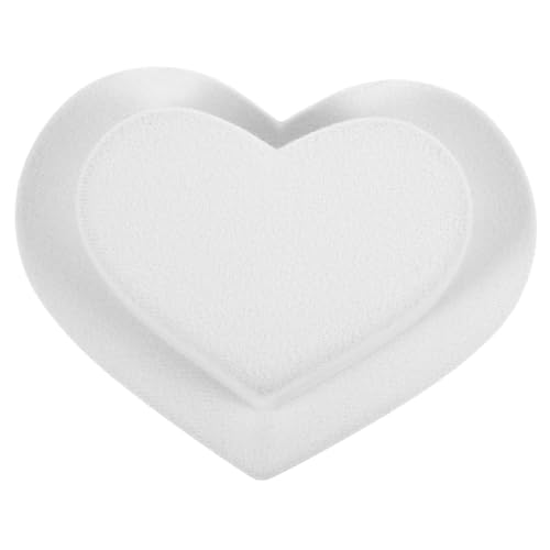 LABRIMP Kawaii Mini-herzform Miniatur Stoffhut für DIY Basteln Puppen Zubehör Süßer Lolita Samt Minihut Weiß für Puppenhaus Dekoration und Kostüm von LABRIMP