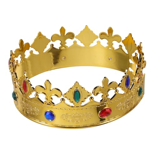 LABRIMP Königskrone Goldfarben mit Funkelnden Strasssteinen Leichtes Kostümzubehör für Halloween Cosplay Geburtstagsfeiern und Renaissance Partys Bequemer Kopfschmuck für Jungen LABRIMP Königskrone Goldfarben mit Funkelnden Strasssteinen Leichtes Kostümzubehör für Halloween Cosplay Geburtstagsfeiern und Renaissance Partys Bequemer Kopfschmuck für Jungen von LABRIMP