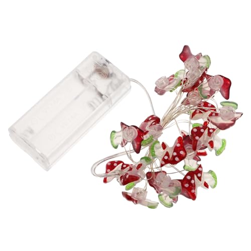 LABRIMP Kreative LED Lichterkette im Pilzdesign mit Warmen Lichtern Batteriebetrieben für Hochzeiten Kinderzimmer und Festliche Dekorationen und Installieren von LABRIMP
