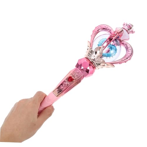 LABRIMP Leuchtender Magischer Zauberstab mit Musik und Rotierendem Licht für Mädchen Kindersicheres für Weihnachten Halloween Festival Light Up Toy Fairy Wand von LABRIMP