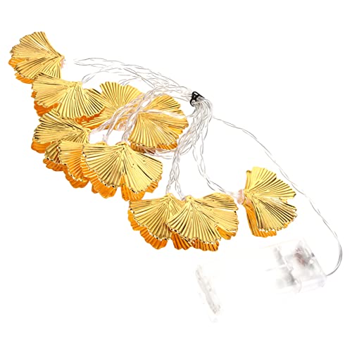 LABRIMP Lichterkette mit Blattform Lange LED Dekoleuchte für Feste Goldene Batteriebetrieben Dekorativ für Garten Hochzeit Zuhause und von LABRIMP