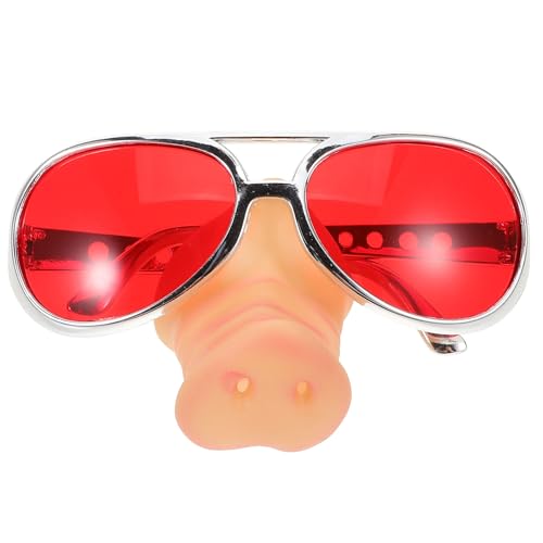 LABRIMP Lustige Brille mit Nase: Kreative Kostümbrille für Halloween – Ausgefallene Fotoautomaten-Requisite – Cosplay-Party – Hässliche Schweinenase und -Brille LABRIMP Lustige Brille mit Nase: Kreative Kostümbrille für Halloween – Ausgefallene Fotoautomaten-Requisite – Cosplay-Party – Hässliche Schweinenase und -Brille von LABRIMP