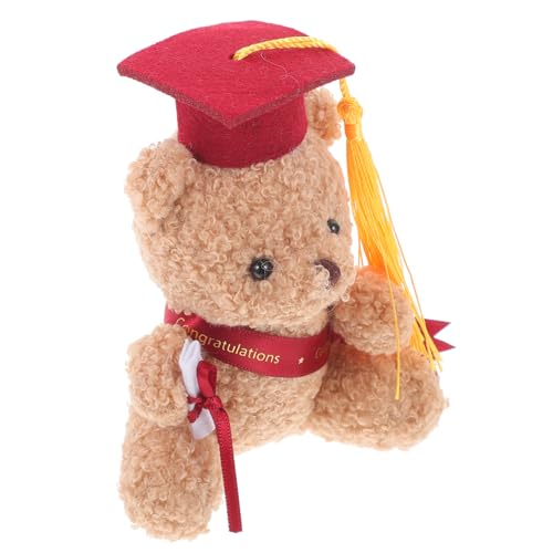 LABRIMP Mini Abschluss Bär mit Doktorhut Plüsch für Graduation Dekoration für Absolventen und Abschlussfeiern Weinrot LABRIMP Mini Abschluss Bär mit Doktorhut Plüsch für Graduation Dekoration für Absolventen und Abschlussfeiern Weinrot von LABRIMP