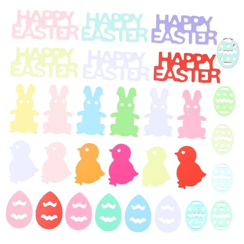 LABRIMP -Packungen Osterparty Dekoratives Konfetti aus Robustem PVC Cartoon Motive Hase Küken und Ei Wiederverwendbar für Diy Basteln und Festliche Tischdeko LABRIMP -Packungen Osterparty Dekoratives Konfetti aus Robustem PVC Cartoon Motive Hase Küken und Ei Wiederverwendbar für Diy Basteln und Festliche Tischdeko von LABRIMP