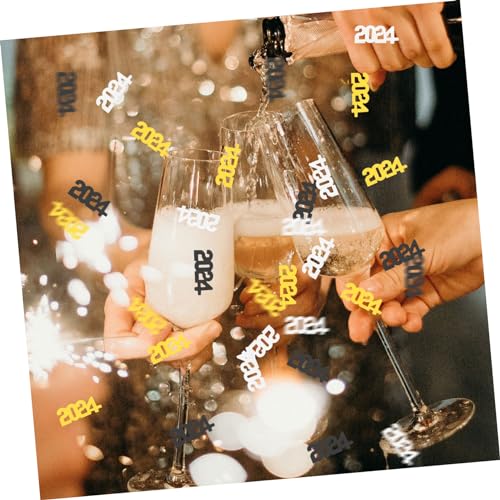 LABRIMP Party-konfetti Silvester Tischdeko Schimmerndes Streudeko für Neujahrsfeier Langlebig Formstabil Festlich von LABRIMP