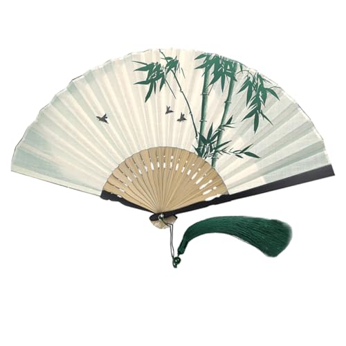 LABRIMP Retro Faltfächer Eleganter Handfächer im Chinesischen Stil mit Quaste als Tanzrequisite für Dekoration Leicht und Tragbar für Fotos und Aufführungen LABRIMP Retro Faltfächer Eleganter Handfächer im Chinesischen Stil mit Quaste als Tanzrequisite für Dekoration Leicht und Tragbar für Fotos und Aufführungen von LABRIMP