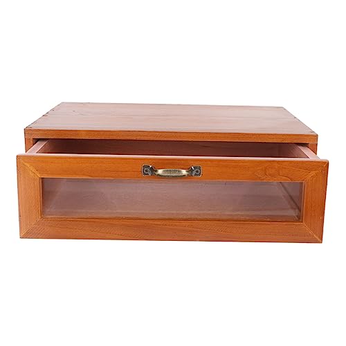 LABRIMP Retro Monitor Riser mit Schublade Praktische Holz Box für Desktop Ordnung Dresser Aufbewahrung für Kosmetik Multi Funktions Schubladenbox zur Besseren Organisation von Bürobedarf LABRIMP Retro Monitor Riser mit Schublade Praktische Holz Box für Desktop Ordnung Dresser Aufbewahrung für Kosmetik Multi Funktions Schubladenbox zur Besseren Organisation von Bürobedarf von LABRIMP