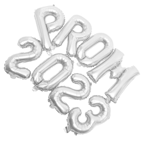 LABRIMP Silberne Aluminiumfolie Luftballons Festliche Partydekoration für Abschlussfeier Einfach zu Montieren Vielseitig Einsetzbar Geeignet für Klassen Prom-feiern von LABRIMP