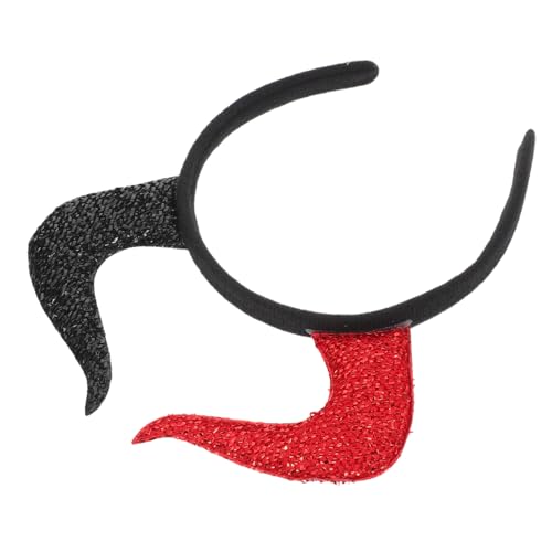 LABRIMP Teufelshörner Haarreif Halloween Kostüm Haarband Damen Leicht Bequem Sicherer Halt Rot-schwarz für Karneval Fasching Cosplay Party Zubehör LABRIMP Teufelshörner Haarreif Halloween Kostüm Haarband Damen Leicht Bequem Sicherer Halt Rot-schwarz für Karneval Fasching Cosplay Party Zubehör von LABRIMP