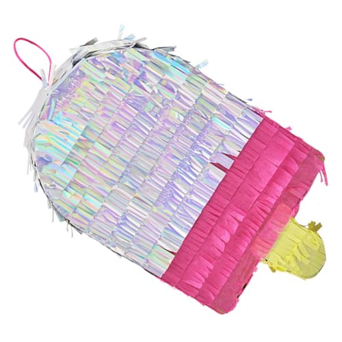 LABRIMP Traditionelle Gefüllte Eiscreme Piñata Partydekoration aus Leichtes Buntes Partyspiel für Kindergeburtstag und Festliche Anlässe Kreative Form für Fröhliche Atmosphäre von LABRIMP