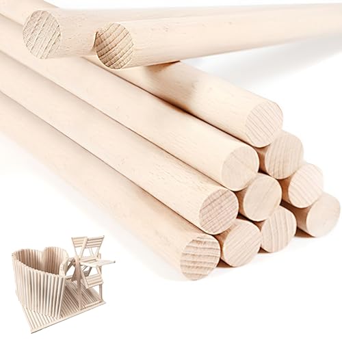 30 Stück Holzstab,Holzstäbe,Holzstange,Holzstäbe zum Basteln,Rundstab Holz,Stäbe,Holzstäbchen Rund,Rundhölzer 6mm,für Basteln,Dekorationen,DIY,30cm x 6mm 30 Stück Holzstab,Holzstäbe,Holzstange,Holzstäbe zum Basteln,Rundstab Holz,Stäbe,Holzstäbchen Rund,Rundhölzer 6mm,für Basteln,Dekorationen,DIY,30cm x 6mm von LABUYI