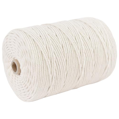 LABUYI 3mm x 50m Makramee Garn, Baumwolle (Beige) von LABUYI