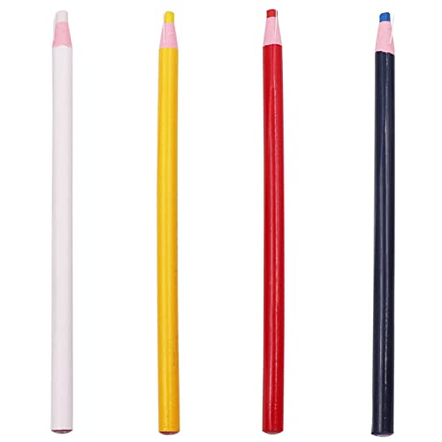 4 Stück Schneiderkreide,Schneiderkreidestift,Nähkreide,Kreidestift Nähen,Textilstifte,Stoffkreide,schneiderkreidestifte für stoff,für Schneiderei,Nähen,Stoff,Handwerk (4 Farben) von LABUYI