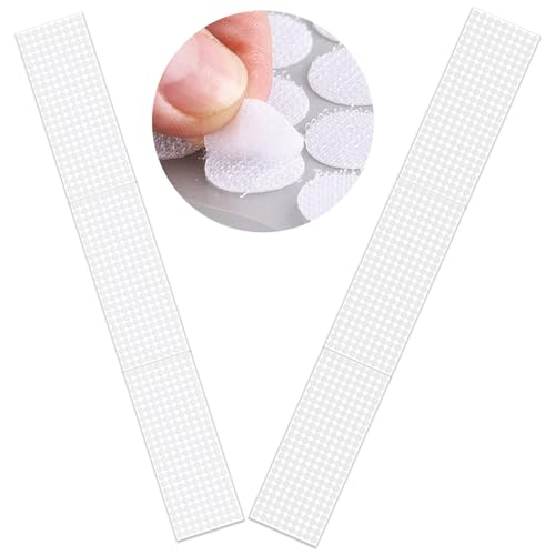LABUYI 1200 Stück Klettpunkte Selbstklebend 10mm,600 Paar Klett Klebepunkte,Self Adhesive Klett Klebe Punkte,Hook and Loop Dots,(Weiß) von LABUYI