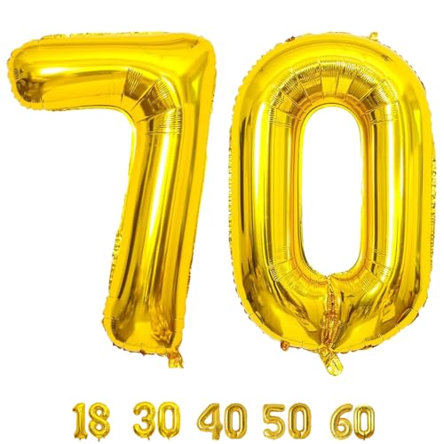 LAC Luftballon 70 Geburtstag Frau und Mann - Helium Luftballons Zahlen Gold - 70 Geburtstag Deko - Party Ballons Jubiläum LAC Luftballon 70 Geburtstag Frau und Mann - Helium Luftballons Zahlen Gold - 70 Geburtstag Deko - Party Ballons Jubiläum von LAC EVERYTHING EVERYWHERE