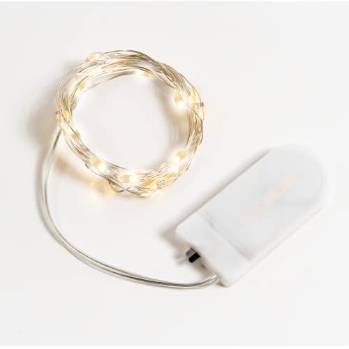LAC Mini Lichterkette mit Batterie (Enthalten) 2 M 20er Led Licht Klein Weihnachten, Deko Lichterkette für Innen (Warmweiß) von LAC EVERYTHING EVERYWHERE