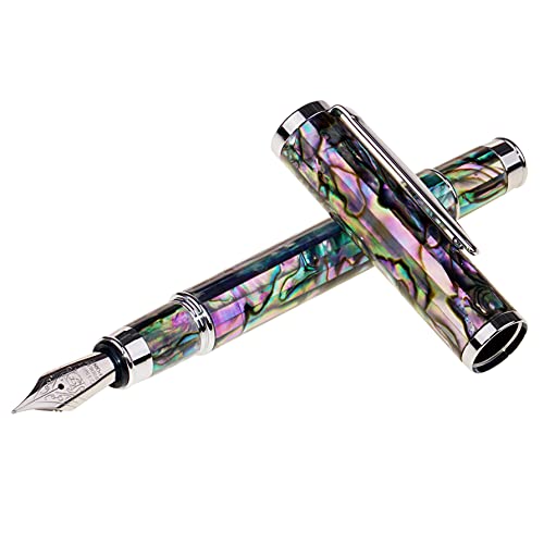 LACHIEVA LUX Abalone Füllfederhalter mit deutscher feiner Feder - Luxuriöses und hochwertiges Schreibgeschenkset für jeden Anlass, ideal für Männer und Frauen von LACHIEVA LUX