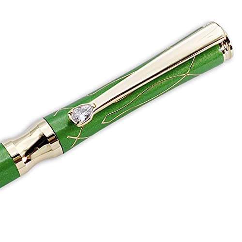 LACHIEVA LUX Luxus-Kugelschreiber für Damen mit Kristall und deutscher Qualitätsmine – Grün LACHIEVA LUX Luxus-Kugelschreiber für Damen mit Kristall und deutscher Qualitätsmine – Grün von LACHIEVA LUX