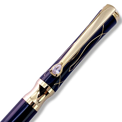 LACHIEVA LUX Luxus-Kugelschreiber für Damen mit Kristall und deutscher Qualitätsmine – Schwarz LACHIEVA LUX Luxus-Kugelschreiber für Damen mit Kristall und deutscher Qualitätsmine – Schwarz von LACHIEVA LUX