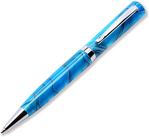LACHIEVA LUX schöner Kugelschreiber mit eleganter Schachtel für Mann und Frau (blau) von LACHIEVA LUX