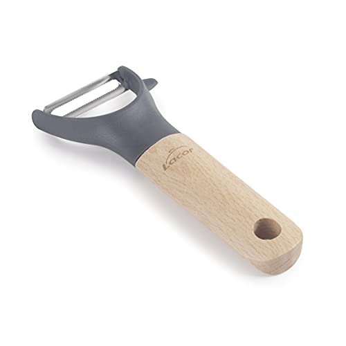 LACOR 68198 Kartoffelschäler, Obst und Gemüse, Griff aus Buchenholz, Klinge aus Edelstahl, Kopf aus Polypropylen und Glasfaser, BPA-frei, 14 cm, Grau LACOR 68198 Kartoffelschäler, Obst und Gemüse, Griff aus Buchenholz, Klinge aus Edelstahl, Kopf aus Polypropylen und Glasfaser, BPA-frei, 14 cm, Grau von LACOR