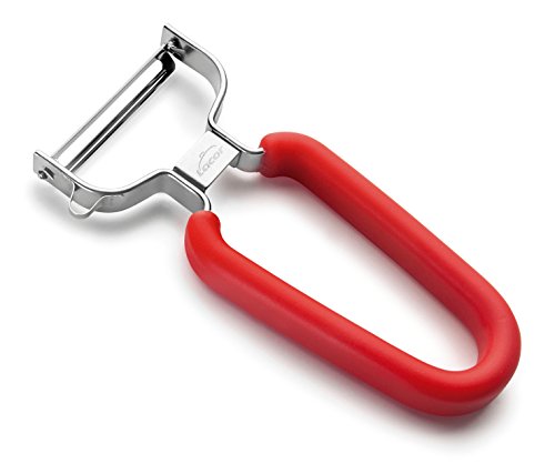 LACOR 60547 Normalen Schäler, Rostfrei, Edelstahl, rot, 12 x 6 x 1 cm von LACOR