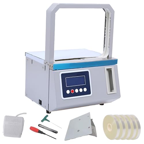 LADECNERHT Kleine Automatische OPP-Band-Umreifungsmaschine, Photoelektrische Intelligente Induktions-Gemüsebindemaschine (22 X 17 cm), Durchschnittliche Verpackungsgeschwindigkeit Von 1,5 S von LADECNERHT