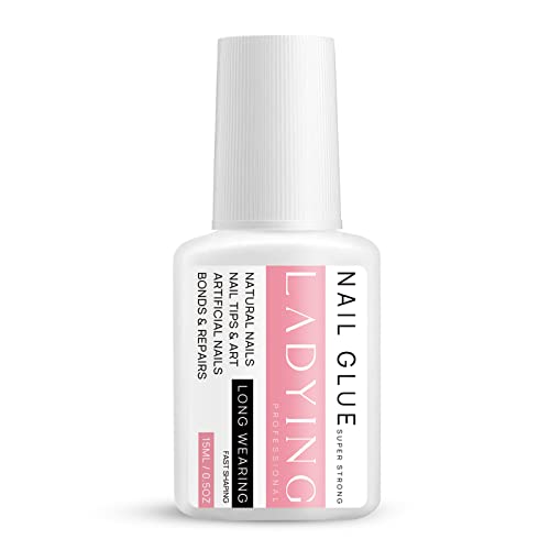 LADYING 15ML Nagelkleber für Kunstnägel,Nail Glue for Tips und Press on Nalis,Nagel Kleber Extra Stark mit Pinsel Langlebiger Acryl Nagelkleber für Nägel zum Aufkleben und Künstliche Nägel LADYING 15ML Nagelkleber für Kunstnägel,Nail Glue for Tips und Press on Nalis,Nagel Kleber Extra Stark mit Pinsel Langlebiger Acryl Nagelkleber für Nägel zum Aufkleben und Künstliche Nägel von LADYING
