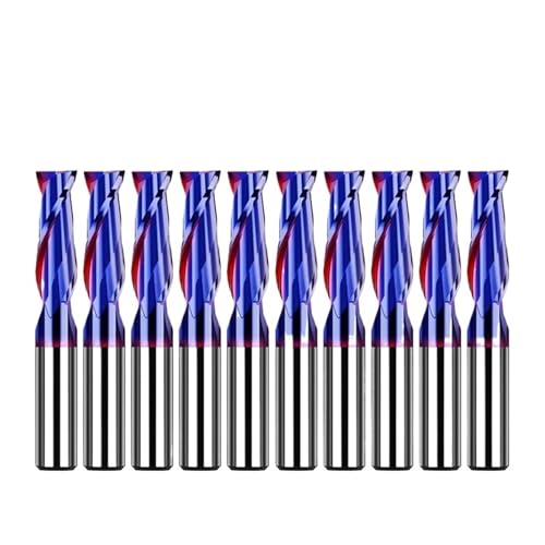1/2/10 stücke HRC65 Hartmetall-schaftfräser Schaft 2 Flöten Fräser Schneidwerkzeug CNC Bearbeitungs Beschichtung Flache Schaftfräser for Edelstahl(10pcs HRC65 2F,D4xD4x100L) von LAERNPU